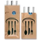 Multi Bestikpose 100x260 mm Kraft Brun med print,2000 stk/krt