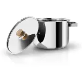 Eva Solo Nordic Kitchen 281240 Kochtopf inkl. Deckel, Edelstahl, 20 cm Durchmesser, Induktionsherd-geeignet