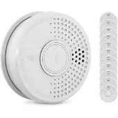 SHD by OneConcept Rauchmelder, 12x Mini-Rauchmelder, Feuermelder mit Batterie, Rauchmelder 12er-Set für Küche, Büro, Wohnwagen, Optischer Sensor Brandmelder mit Testfunktion & Stummschaltung