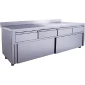 Saro Schiebetürenschrank mit 4 Schubladen Aufkantung 2000 x 700 x 850 mm