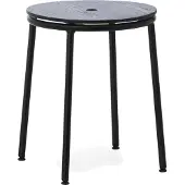 Normann Copenhagen - Circa Hocker H45 Black Steel/Black Oak