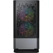 Cougar Gehäuse Mini-Tower MG140 Air ARGB, Schwarz, Mini Tower, PC, Schwarz, micro ATX, Mini-ITX, Blau, Grün, Rot, Rücken, Vorderseite