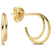 Jackie Gold 14K Golden Hoop Earrings JKE20.036