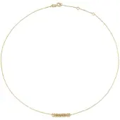Jackie Gold Eleven Rings Halskette aus 14 Karat Gelbgold