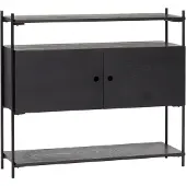 Hubsch Schrank Holz / Metall - schwarz