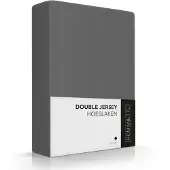 Romanette Spannbettlaken Anthrazit (Double Jersey)-2-personen (120/130 x 200/210/220 cm)