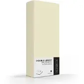 Romanette Split Topper Spannbettlaken Beige (Double Jersey)-Lits-Jumeaux XL (180 x 200/210/220 cm)