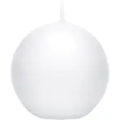 Party Deco Bougie Sphère Blanc Mat - 8cm (6pcs)
