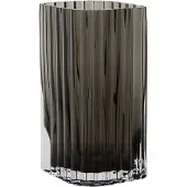 AYTM Folium Vase H20 Schwarz - , Schwarz, Glas