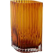 AYTM Folium Vase H25 Bernstein - , Folium, Braun / Rost, Glas, Design