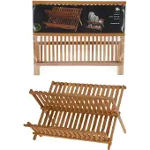 Huismerk Excellent Houseware faltbares Abtropfgestell, Bambus, 42 x 35 x 38 cm, braun