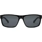 Polaroid Rechteckige Herren Sonnenbrille Schwarz Grau Polarisiert