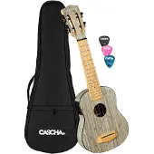 Cascha HH 2315E Bamboo Sopran Ukulele Graphite