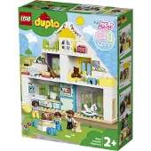 LEGO 10929 DUPLO Unser Wohnhaus 3-in-1 Set, Puppenhaus für Mädchen und Jungen ab 2 Jahren mit Figuren und Tieren