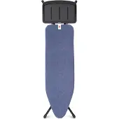 Brabantia Bügelbrett B, Ärmelbügelbrett, Baumwolle, Dampfbügeleisen, Schwarz, Blau, Einfarbig, Blau