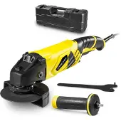 Trotec PAGS 10-125 Profi-Elektro-Winkelschleifer, 1200 Watt, 125 mm Schleifscheibe, variable Geschwindigkeit, Vibrationsdämpfung
