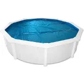 Interline Sommerabdeckung Ø 3.6 m, Poolabdeckung, Überirdischer Pool, Eingebauter Pool, Rund, Blau, 0,18 mm, 3,6 m