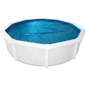Interline Sommerabdeckung Ø 4.6 m, Poolabdeckung, Überirdischer Pool, Eingebauter Pool, Rund, Blau, 0,18 mm, 4,6 m