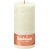 Bolsius Rustikale Kerze, Blockkerze 200/100 Soft Pearl