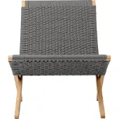 Carl Hansen & Son Carl Hansen - MG501 Cuba Chair Outdoor, Teak unbehandelt / charcoal
