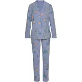 Vivance Pyjama mehrfarbig Gr. 32/34 für Damen. Mit V-Ausschnitt. Bequem. Nachhaltig.