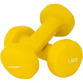 Tunturi Kurzhantel-Set, farbige Hanteln mit 2 x 1,5 kg, Vinyl, Stahlhanteln