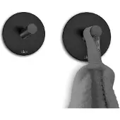 Zack Handtuchhaken Peco Rund Schwarz (2er Set)