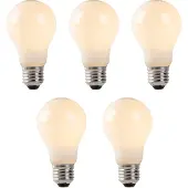 LUEDD Set mit 5 E27-LED-Lampen, Opalglas, 1 W, 80 lm, 2200 K