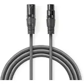 Nedis Balanced Audio-Kabel | XLR 3-Pin Stecker | XLR 3-Pin Buchse | Vernickelt | 0.50 m | rund | PVC