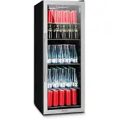 Klarstein Mini Kühlschrank mit Glastür, Mini-Kühlschrank für Zimmer, Getränkekühlschrank Klein mit Verstellbaren Ablagen, Kleiner Kühlschrank 171 Liter, Indoor/Outdoor Kühlschrank Leise