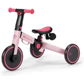 Kinderkraft 4TRIKE - 3in1 Dreirad - ab 1 Jahr, Laufrad & Dreirad - leicht & sicher - Lernlaufwagen - Rose