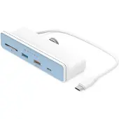 Hyper HD34A8, USB 3.2 Gen 1 (3.1 Gen 1) Type-C, Weiß, MicroSD (TransFlash), SD, 4K Ultra HD, 60 Hz, HDMI, USB 3.2 Gen 1 (3.1 Gen 1) Type-A, USB 3.2 Gen 1 (3.1 Gen 1) Type-C