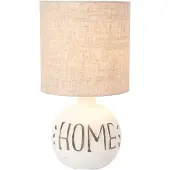 Reality Tischlampe - Grau - Weiß - Keramik - Stoffschirm - H 31 cm