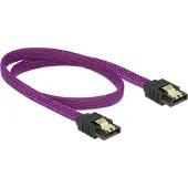 DeLOCK 83691, 0,5 m, SATA III, SATA 7-pin, SATA 7-pin, Männlich/Männlich, Violett