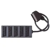 S-Impuls Scart-Verteiler, 5-fach, voll durchgeschaltet 0,5m