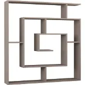 Decortie | Wandschrank Darius braun Spanplatte 125x129x22 cm | NADUVI