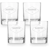 Libbey Whiskygläser mit Gravur (4 Stück)