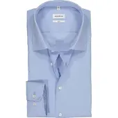 Seidensticker Businesshemd "Schwarze Rose", Herren, Gr. XXL45, normale Ärmellängen, blau, 100% Baumwolle, unifarben, slim fit, 2-Knopf-Manschette, Hemden Businesshemd, Slim 1/1 Kentkragen Uni