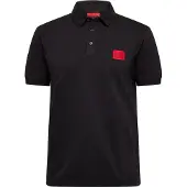 HUGO für Herren. 50466202 Dereso Poloshirt schwarz (L), Lässig, Baumwolle, Kurzarm