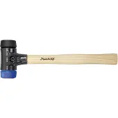 Wiha Schonhammer Safety weich/mittelweich mit Hickory-Holzstiel, Rund-Schlagkopf