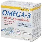 FEINGOLD Omega-3 Lachsöl und Meeresfischöl Kapseln 100 St