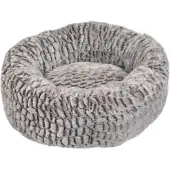 Flamingo Hundebett Snoozzy rund grau/schwarz, Maße: 50 x 18 cm