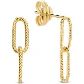 Jackie Double Links Ohrh?nger aus 14 Karat Gelbgold
