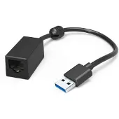 Hama 00177103 Kabelschnittstellen-/adapter USB A RJ-45 Schwarz