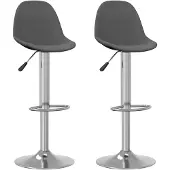 vidaXL Barhocker 2 Stk. Dunkelgrau Stoff