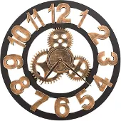 vidaXL Wanduhr Metall 58 cm Golden und Schwarz