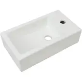 vidaXL Waschbecken Rechteckig mit Hahnloch Keramik Weiß 46x25,5x12 cm