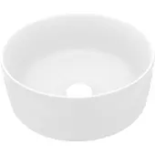 vidaXL s Waschbecken Rund Matt Weiß 40x15 cm Keramik