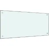 vidaXL Küchenrückwand Milchweiß 90x40 cm Hartglas
