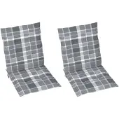 vidaXL Gartenstuhlauflagen für Niedriglehner 2 Stk. 100x50x3 cm